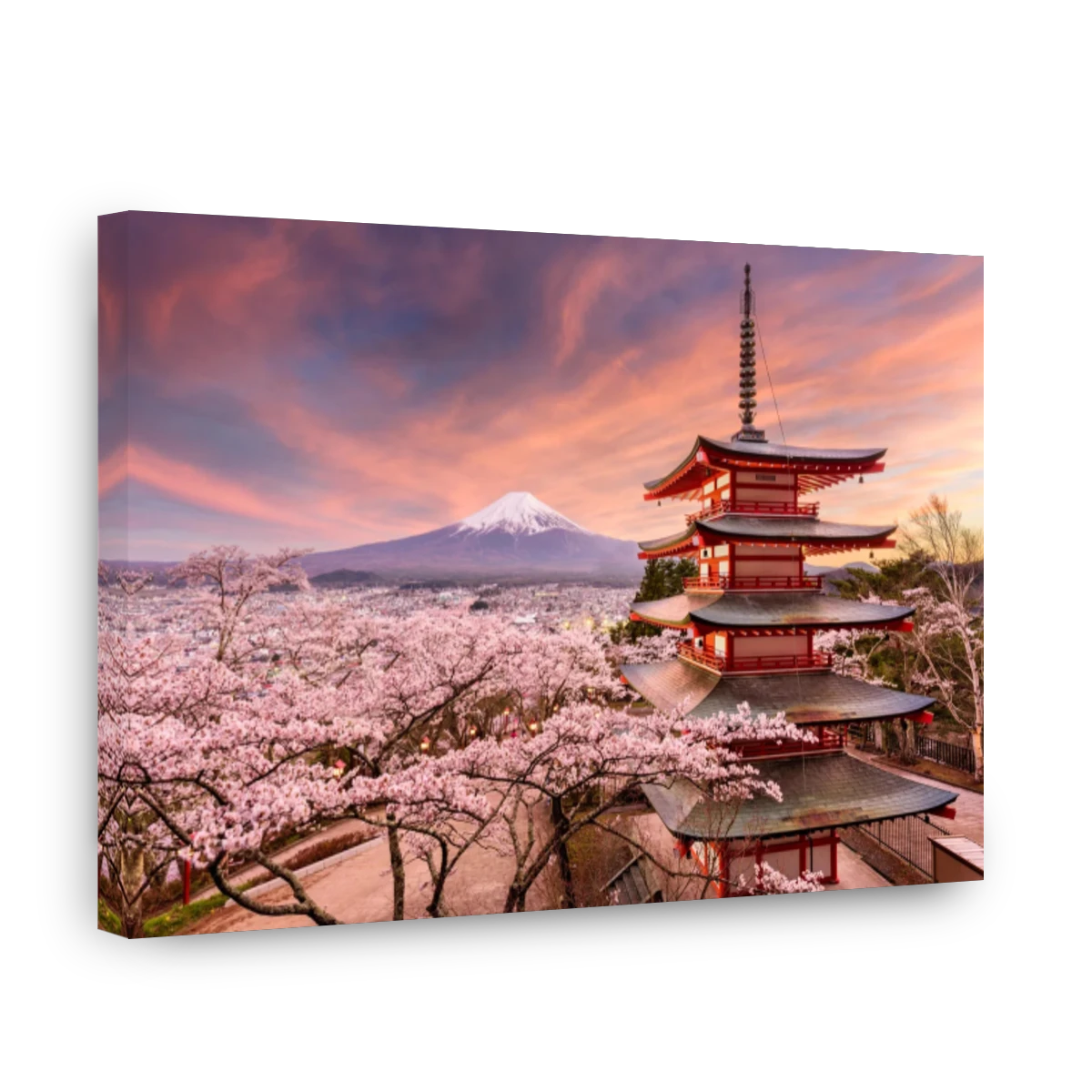 Mount Fuji and Pagoda in Spring | Canvas Factory