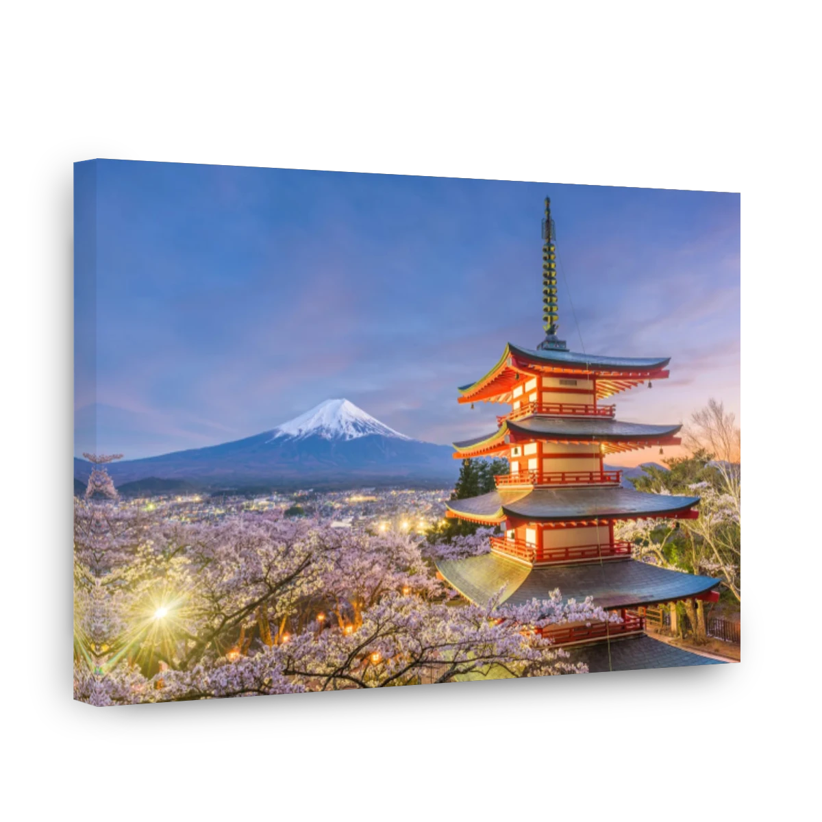 Mount Fuji and Pagoda in Spring | Canvas Factory