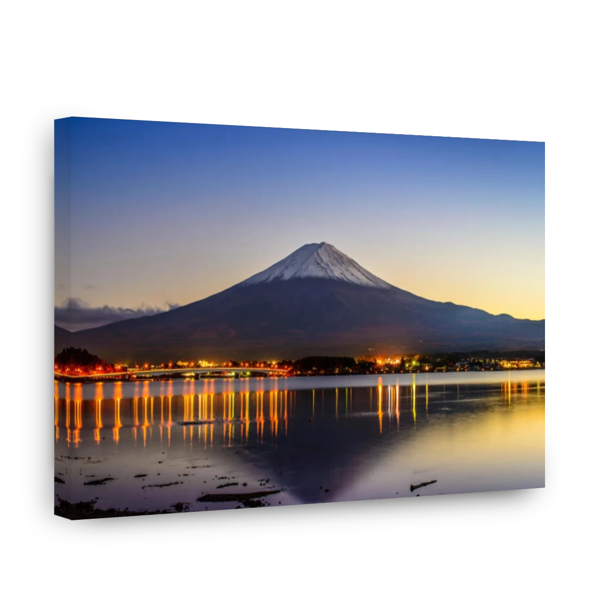 Mount Fuji and Lake Kawaguchi at Dusk | Canvas Factory