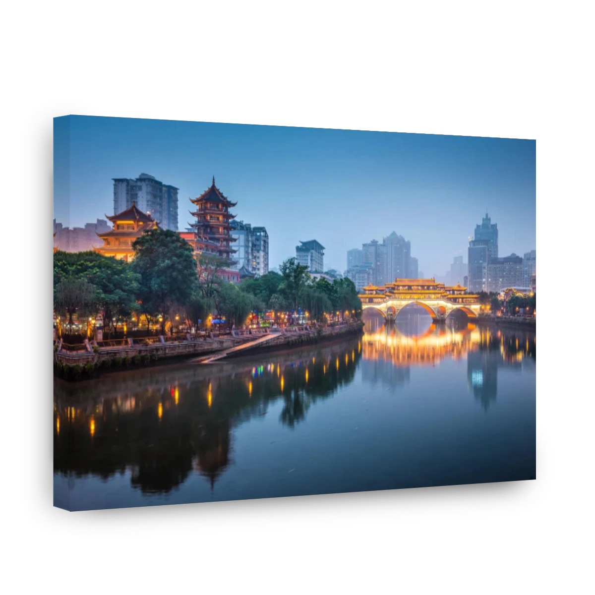 Chengdu Anshun Bridge at Dusk | Canvas Factory