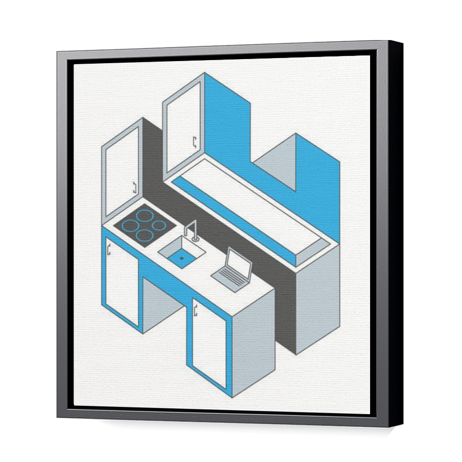 Thumbnail for Canvas - Black Floating Frame