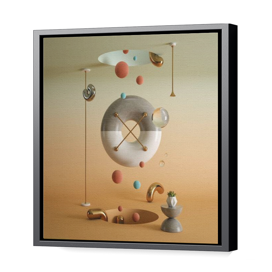 Thumbnail for Canvas - Black Floating Frame