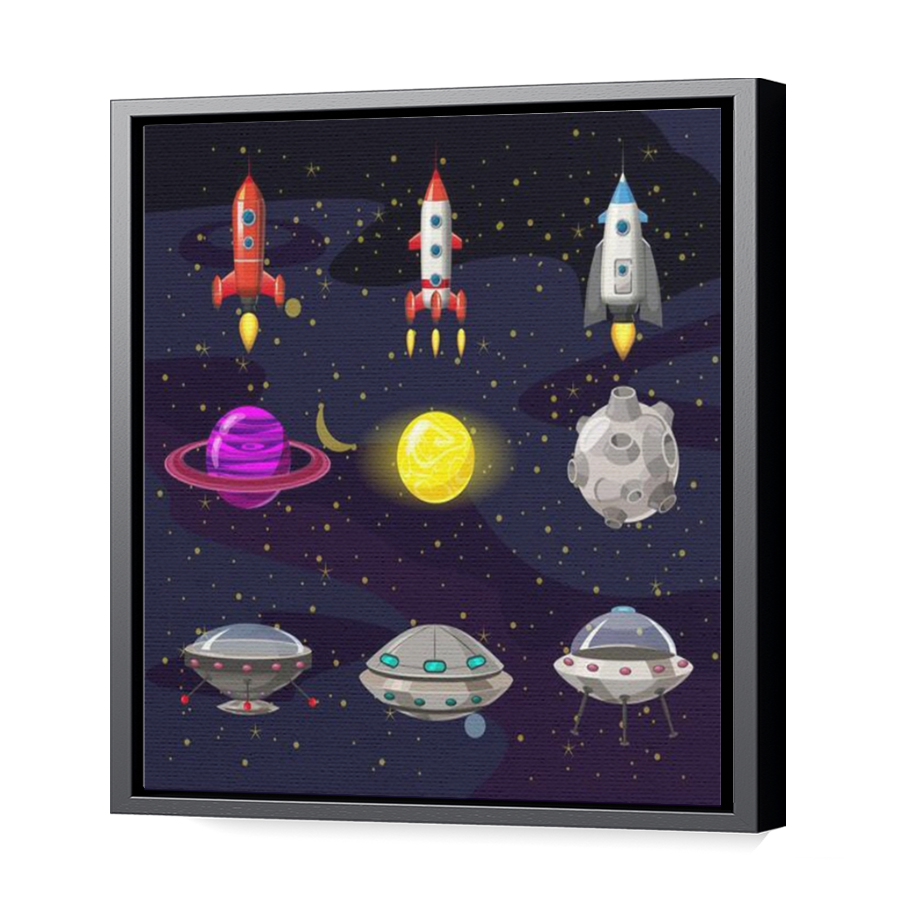 Thumbnail for Canvas - Black Floating Frame