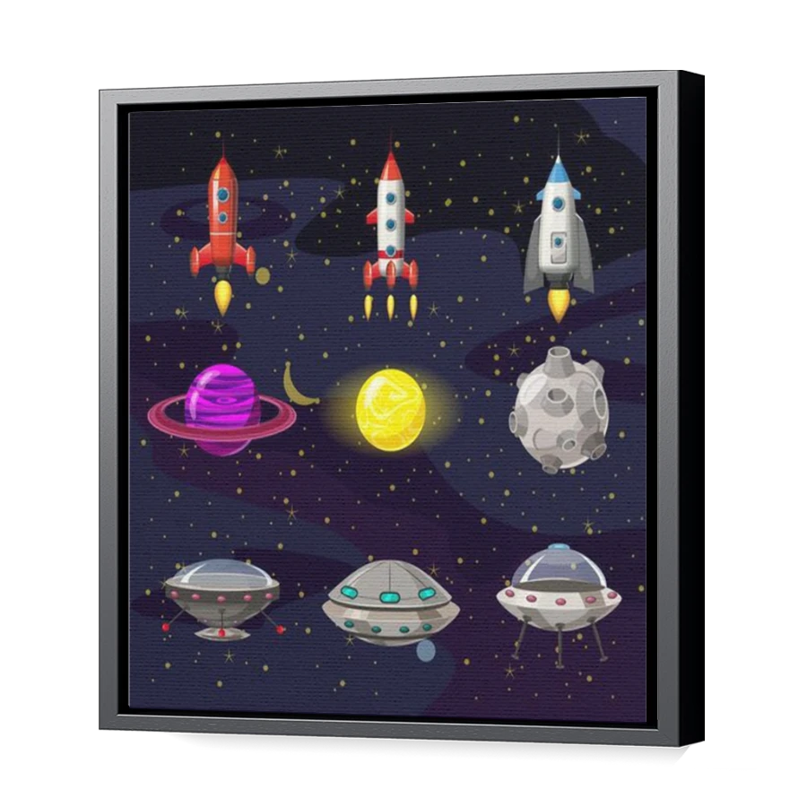 Thumbnail for Canvas - Black Floating Frame