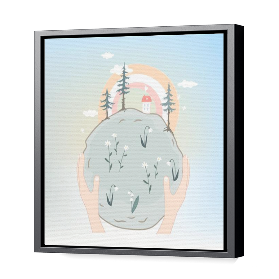 Thumbnail for Canvas - Black Floating Frame