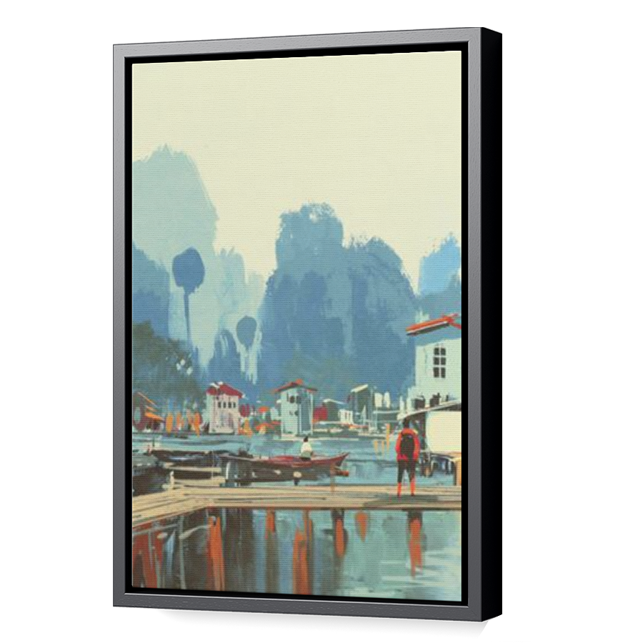 Thumbnail for Canvas - Black Floating Frame