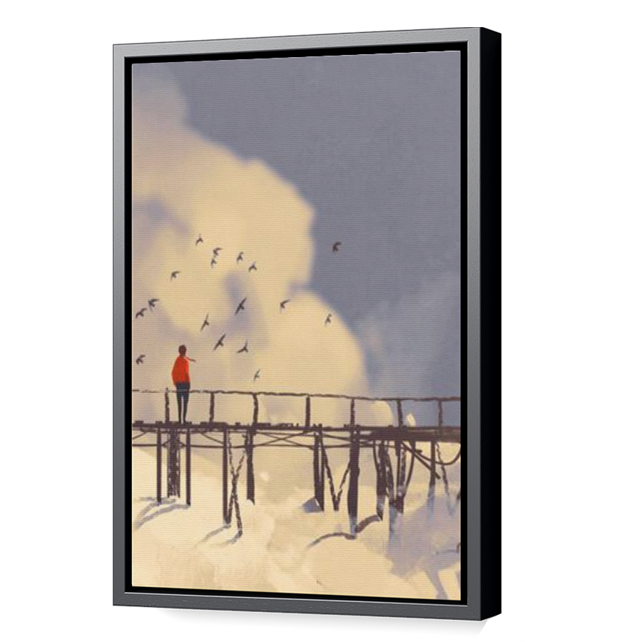 Thumbnail for Canvas - Black Floating Frame