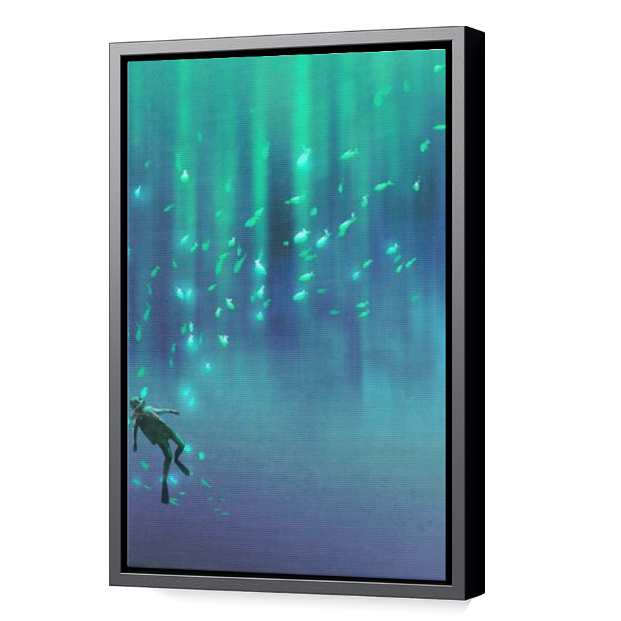 Thumbnail for Canvas - Black Floating Frame