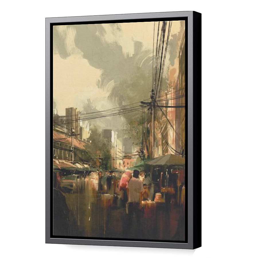 Thumbnail for Canvas - Black Floating Frame