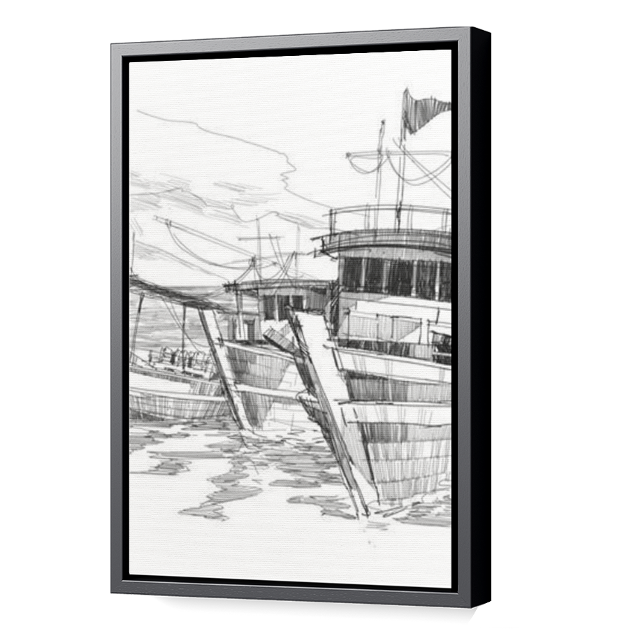 Thumbnail for Canvas - Black Floating Frame