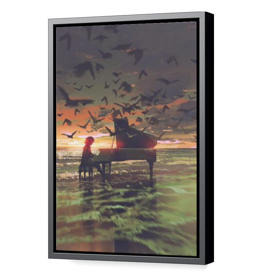 Thumbnail for Canvas - Black Floating Frame
