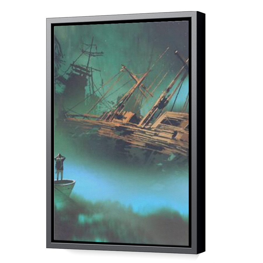 Thumbnail for Canvas - Black Floating Frame