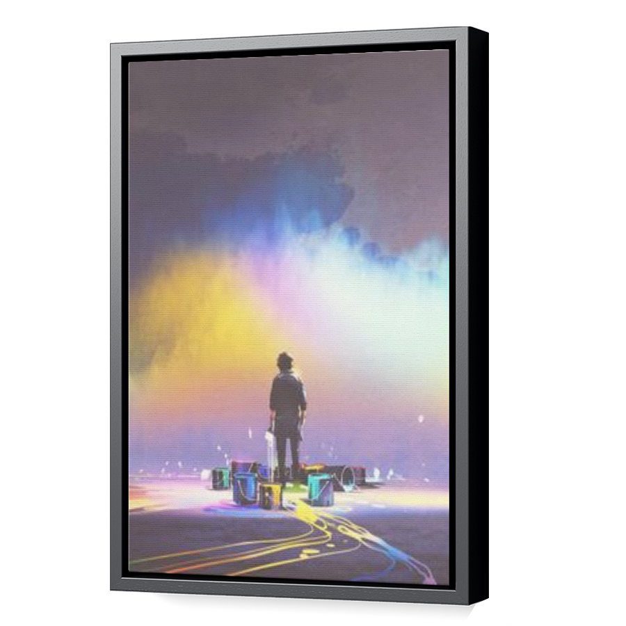 Thumbnail for Canvas - Black Floating Frame
