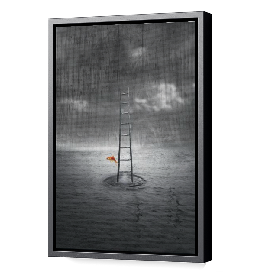 Thumbnail for Canvas - Black Floating Frame