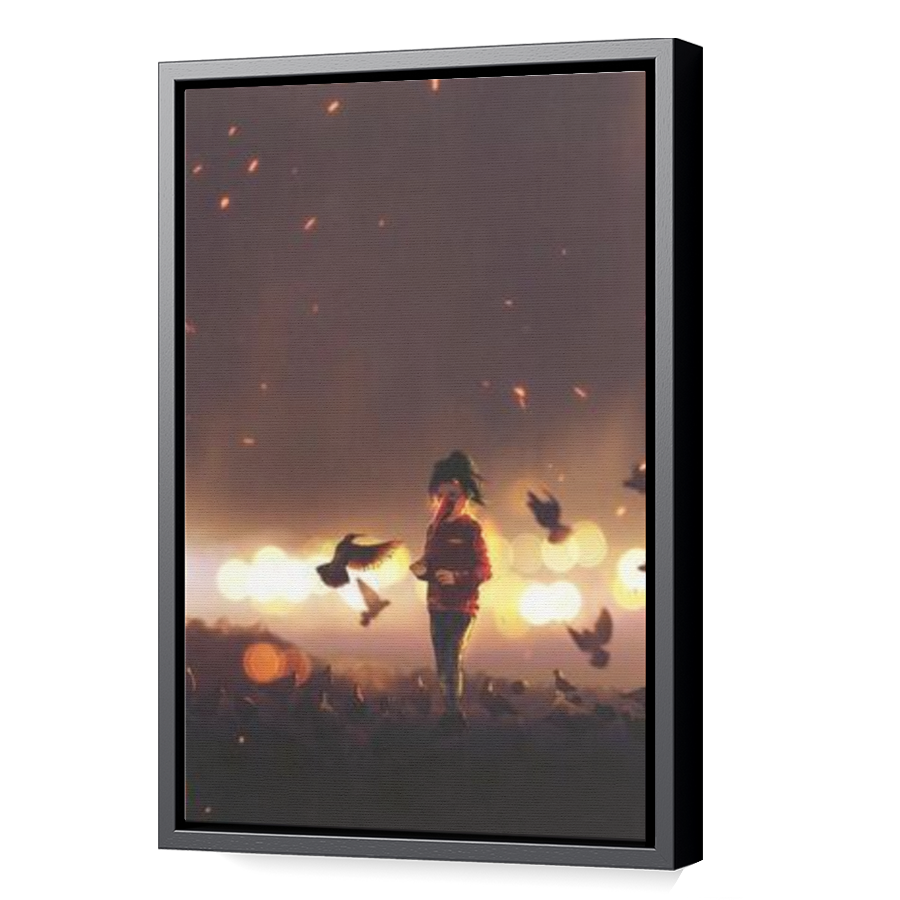 Thumbnail for Canvas - Black Floating Frame