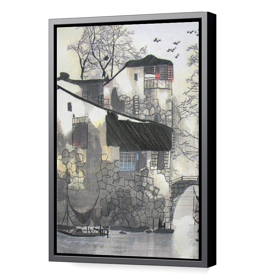 Thumbnail for Canvas - Black Floating Frame