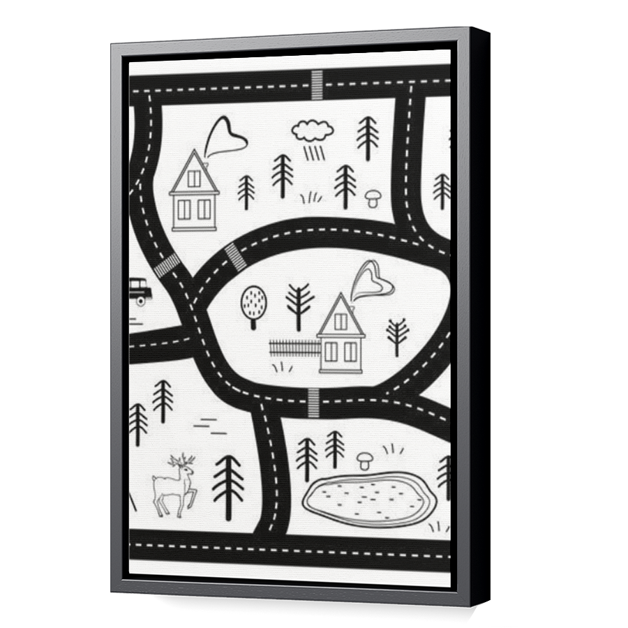 Thumbnail for Canvas - Black Floating Frame