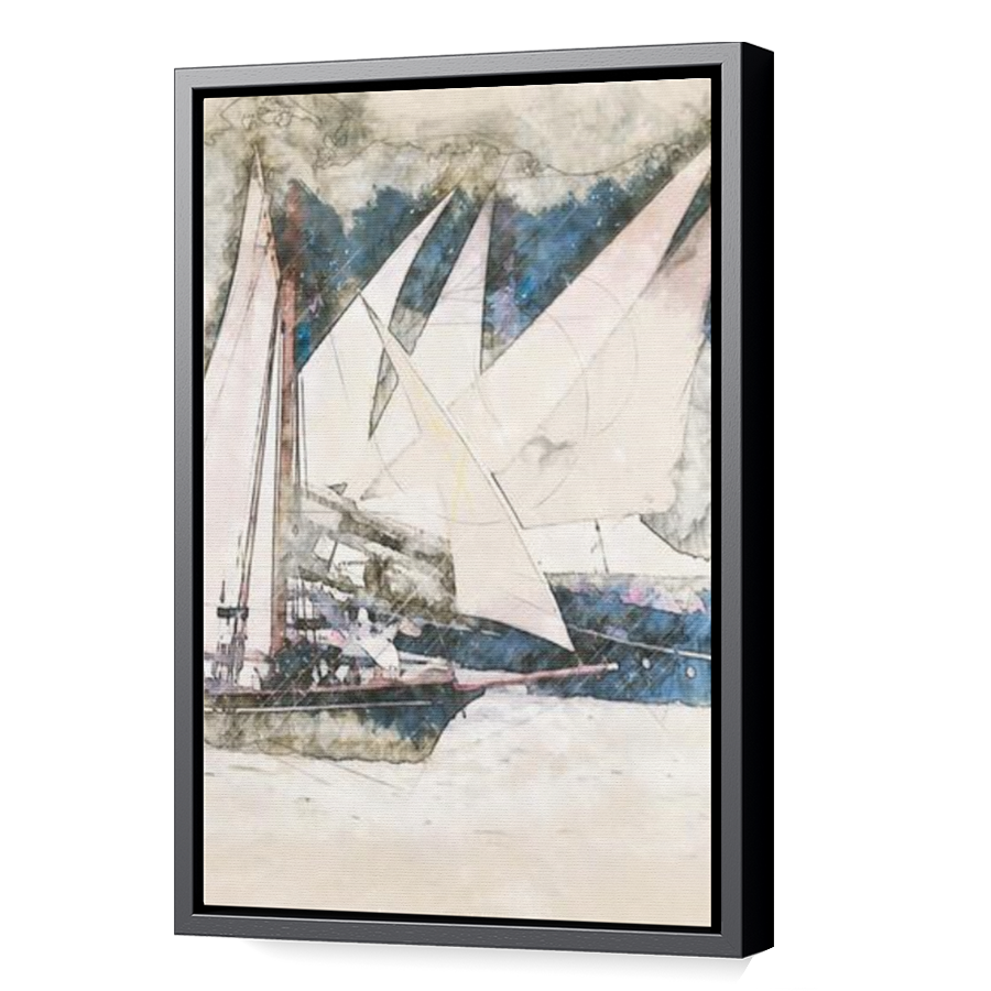 Thumbnail for Canvas - Black Floating Frame