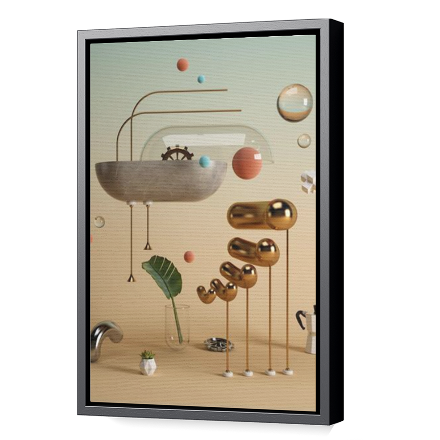 Thumbnail for Canvas - Black Floating Frame