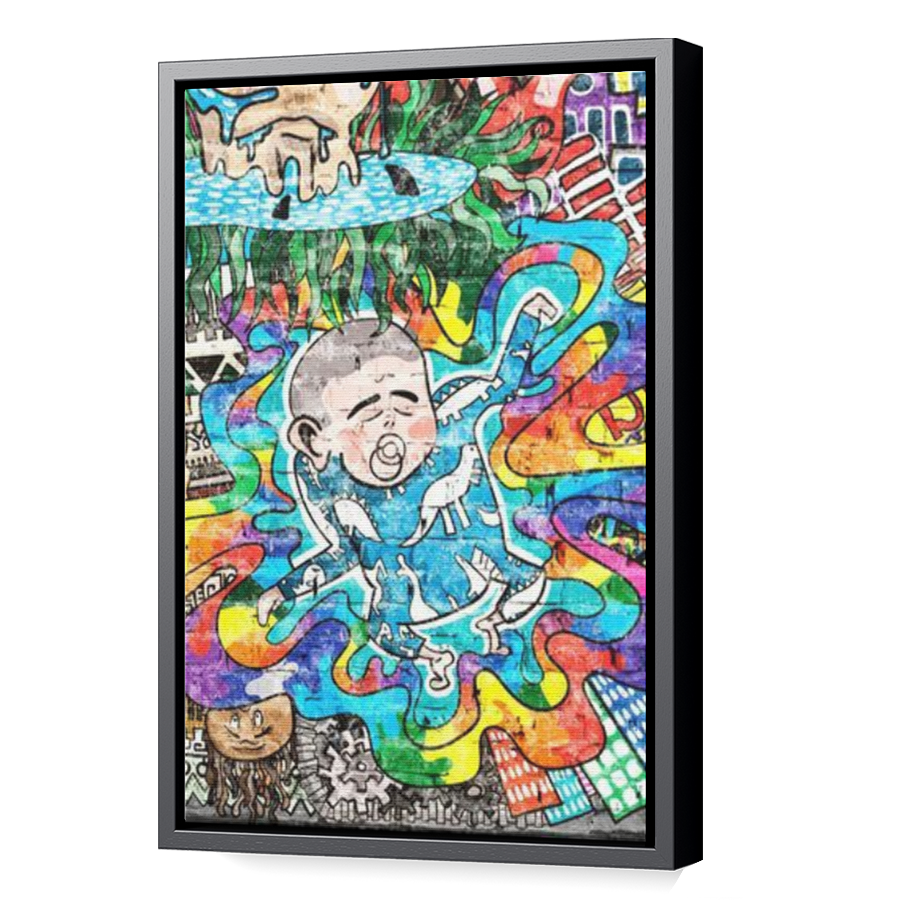 Thumbnail for Canvas - Black Floating Frame