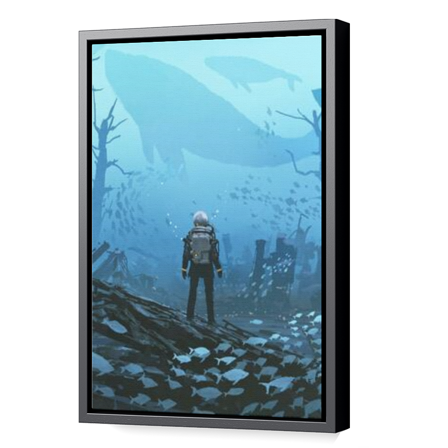 Thumbnail for Canvas - Black Floating Frame