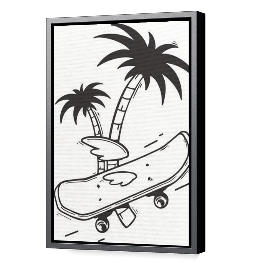Thumbnail for Canvas - Black Floating Frame