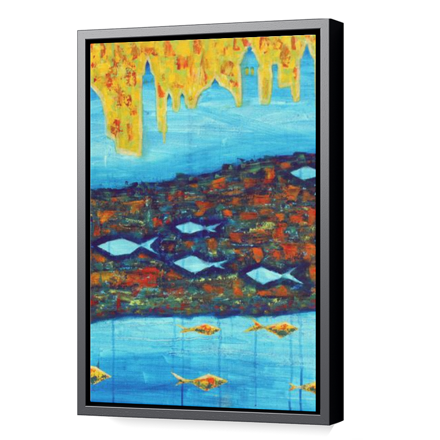 Thumbnail for Canvas - Black Floating Frame