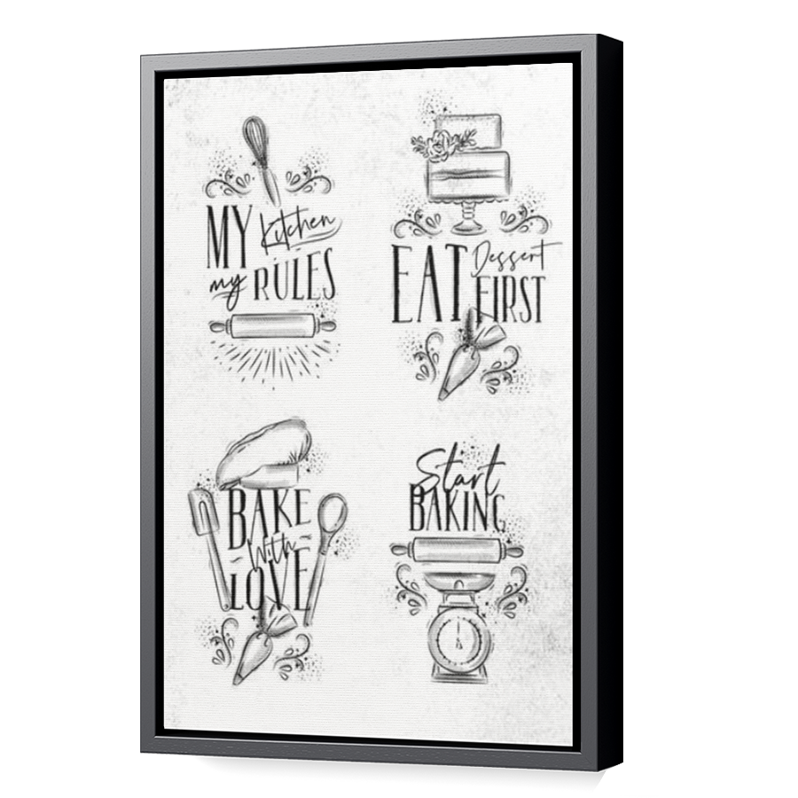 Thumbnail for Canvas - Black Floating Frame