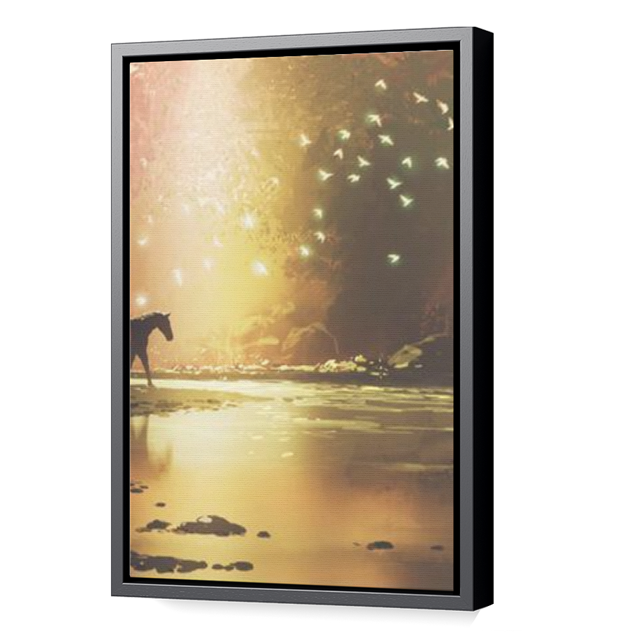 Thumbnail for Canvas - Black Floating Frame