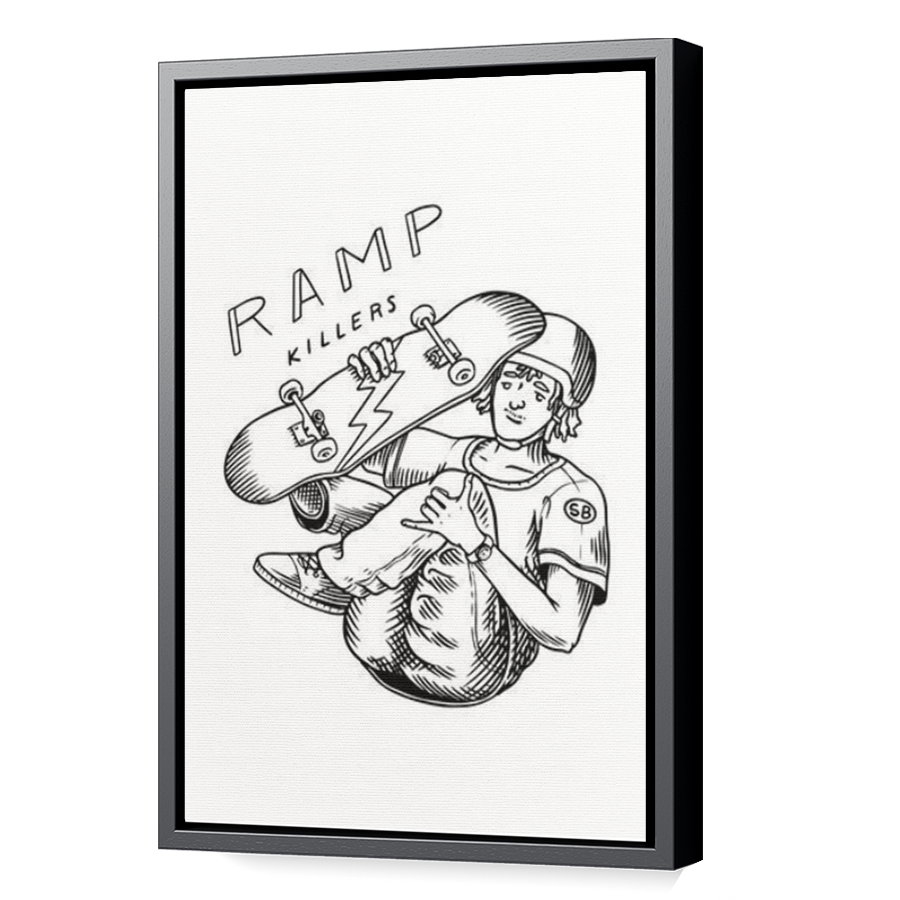 Thumbnail for Canvas - Black Floating Frame