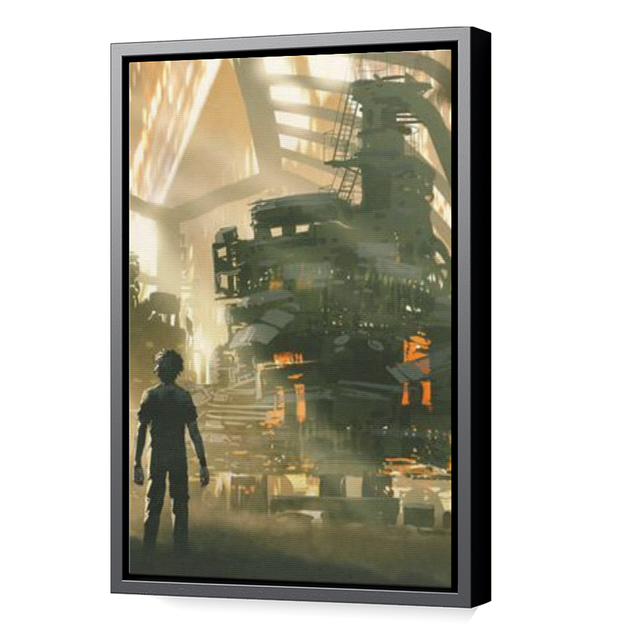 Thumbnail for Canvas - Black Floating Frame