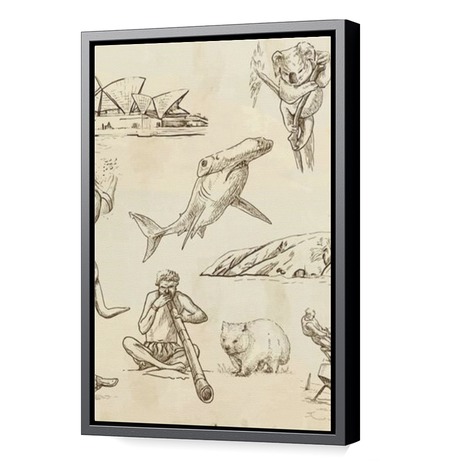 Thumbnail for Canvas - Black Floating Frame