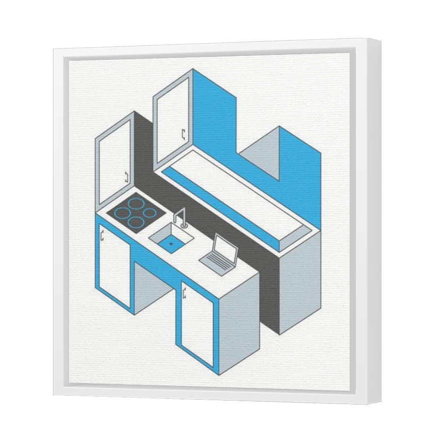 Thumbnail for Canvas - White Floating Frame