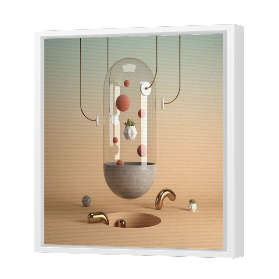 Thumbnail for Canvas - White Floating Frame