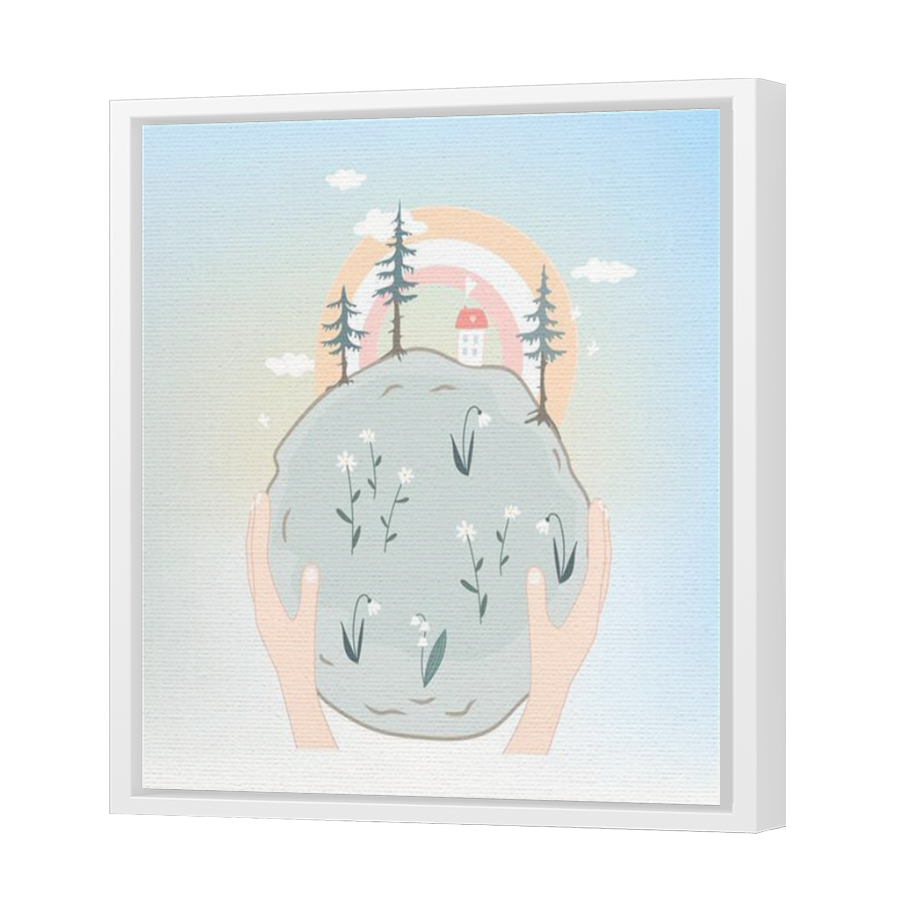 Thumbnail for Canvas - White Floating Frame
