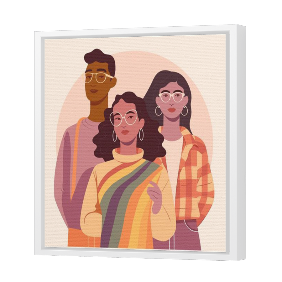 Thumbnail for Canvas - White Floating Frame