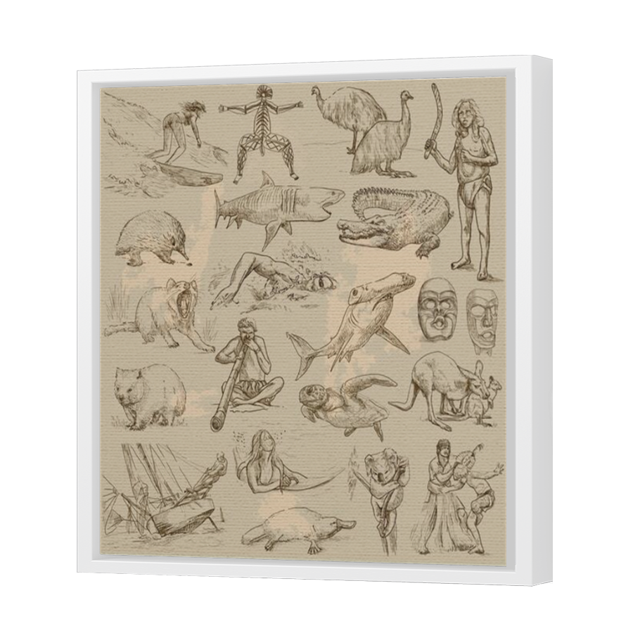 Thumbnail for Canvas - White Floating Frame