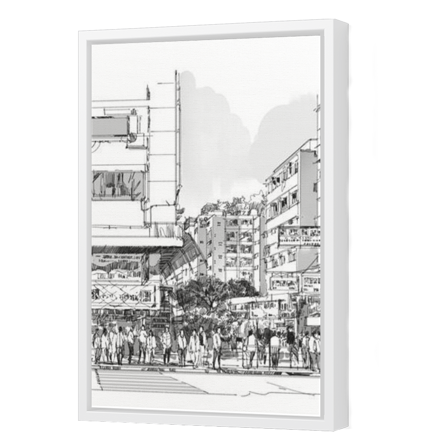 Thumbnail for Canvas - White Floating Frame
