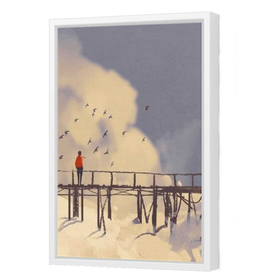 Thumbnail for Canvas - White Floating Frame