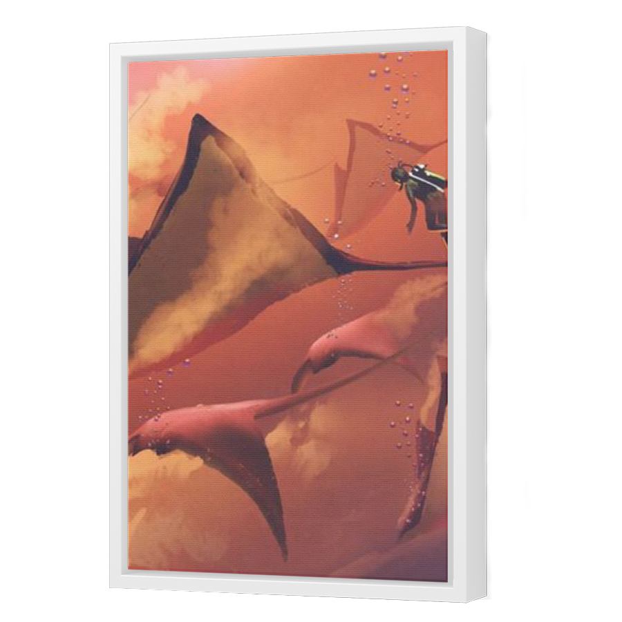Thumbnail for Canvas - White Floating Frame
