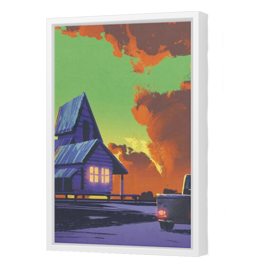 Thumbnail for Canvas - White Floating Frame