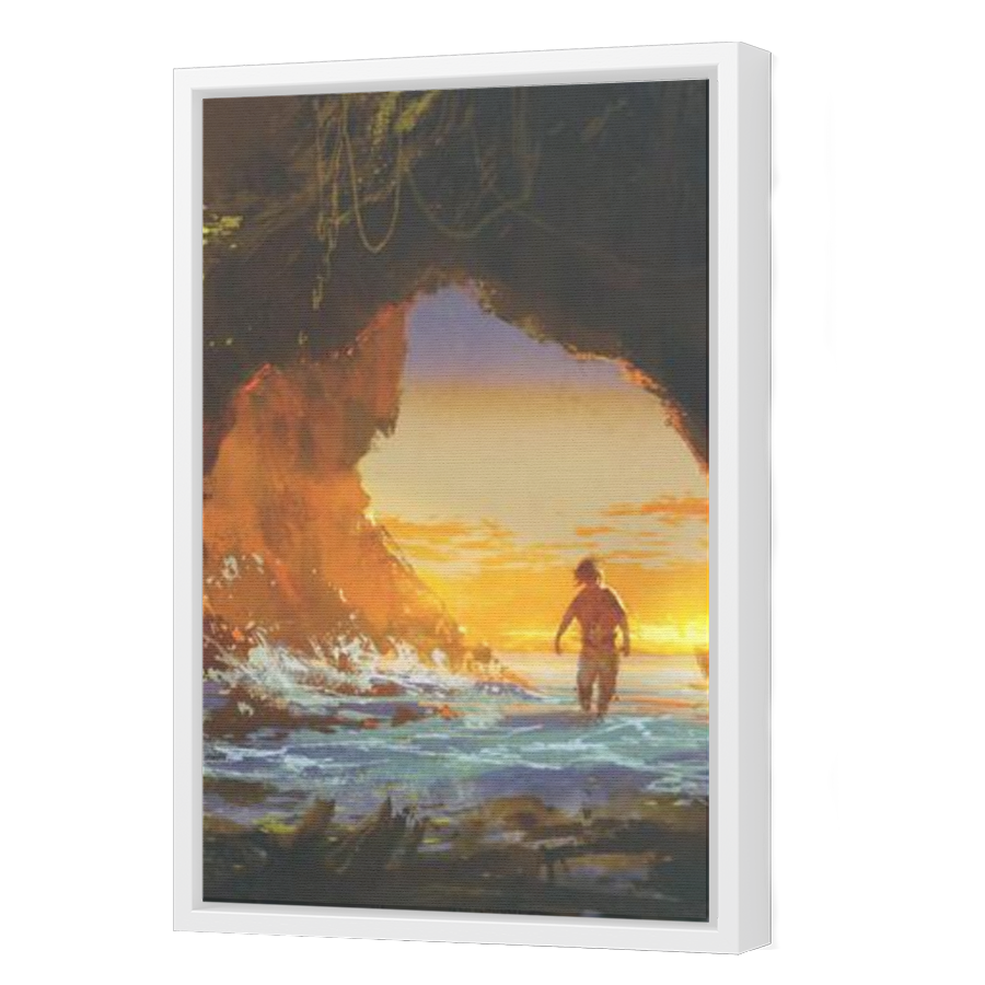 Thumbnail for Canvas - White Floating Frame