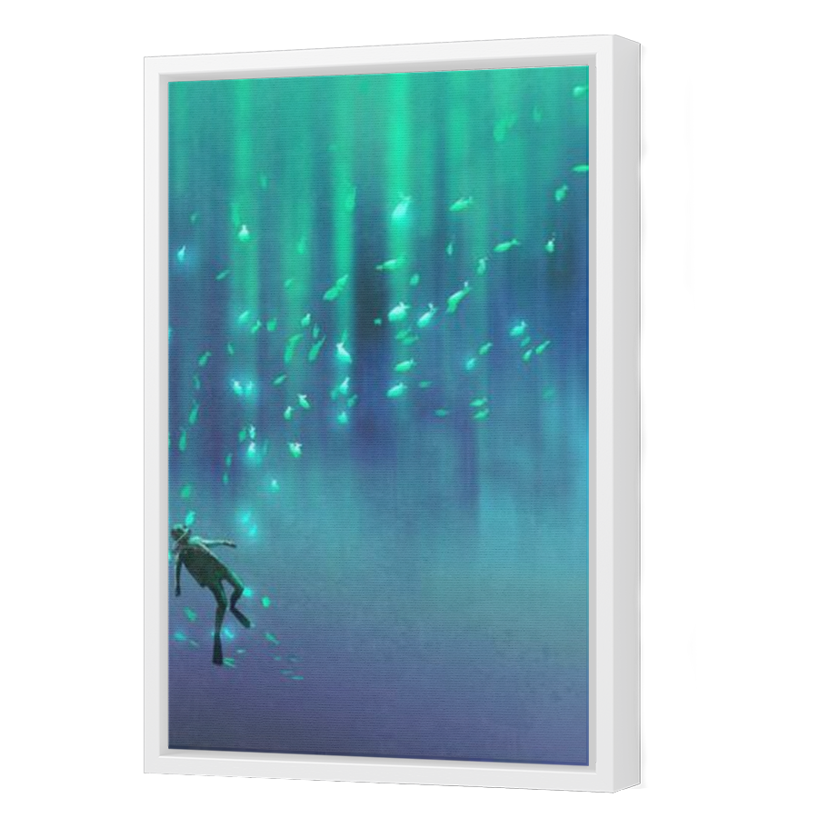 Thumbnail for Canvas - White Floating Frame