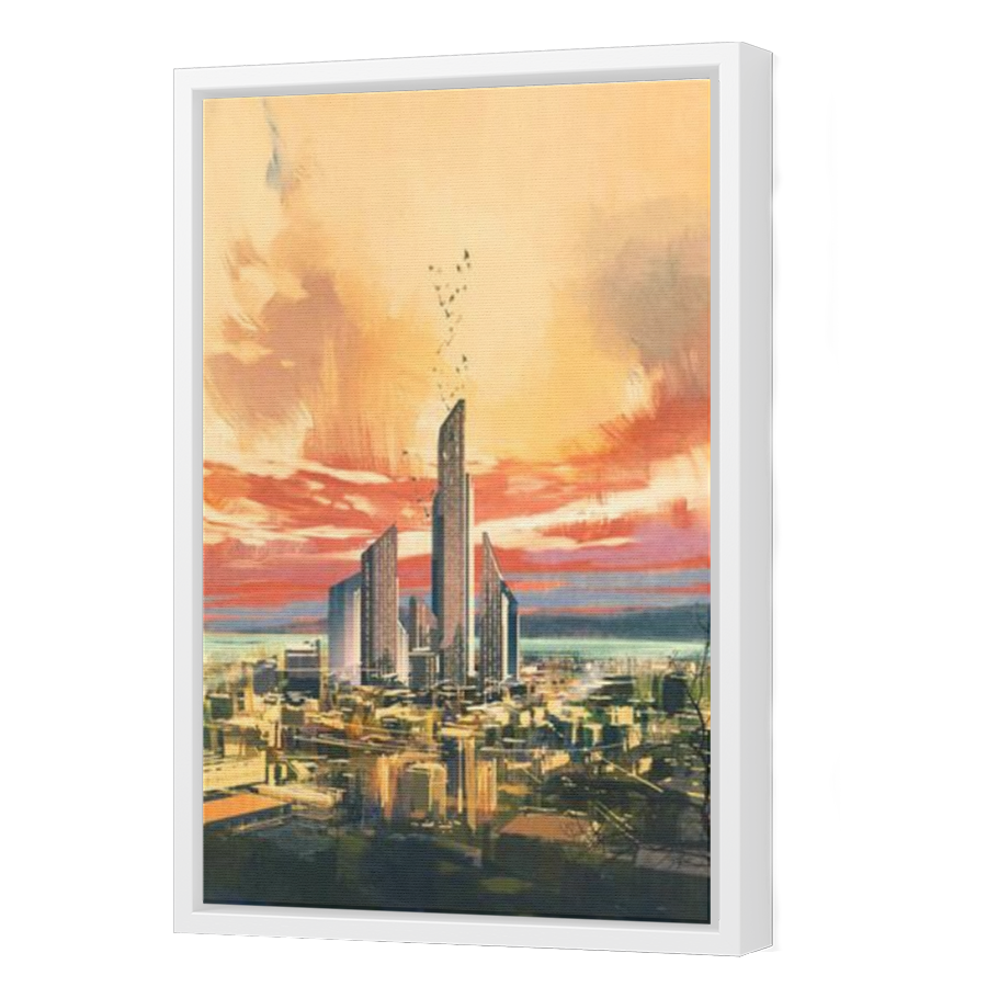Thumbnail for Canvas - White Floating Frame