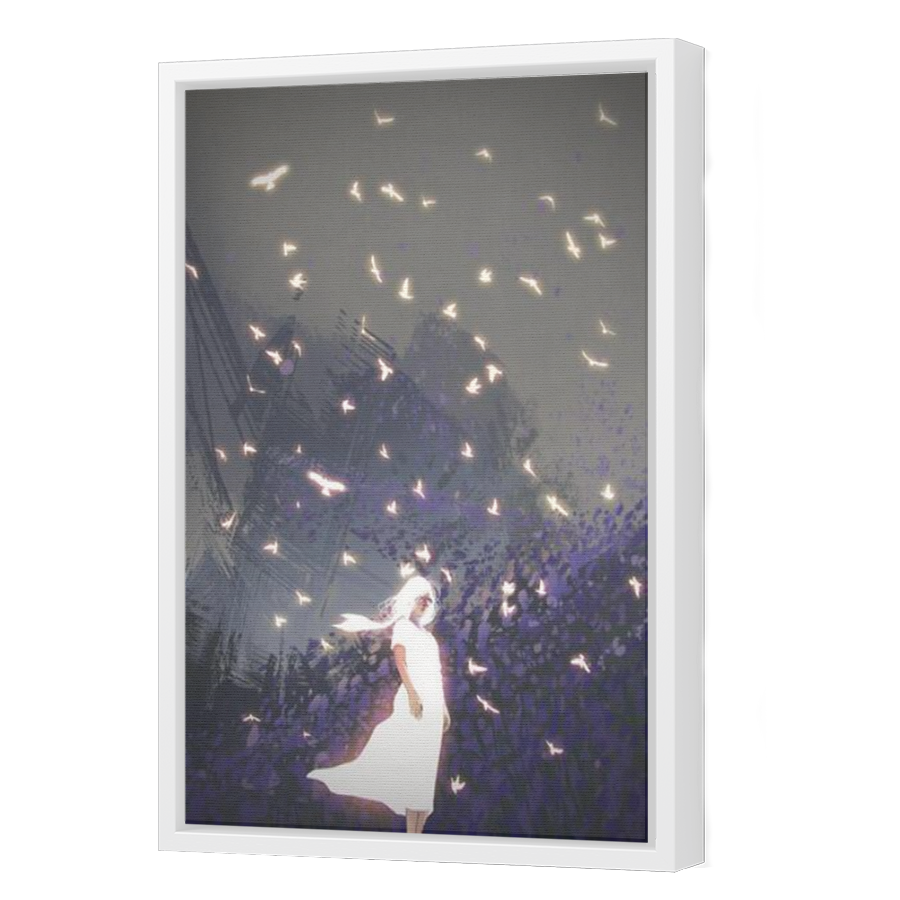 Thumbnail for Canvas - White Floating Frame