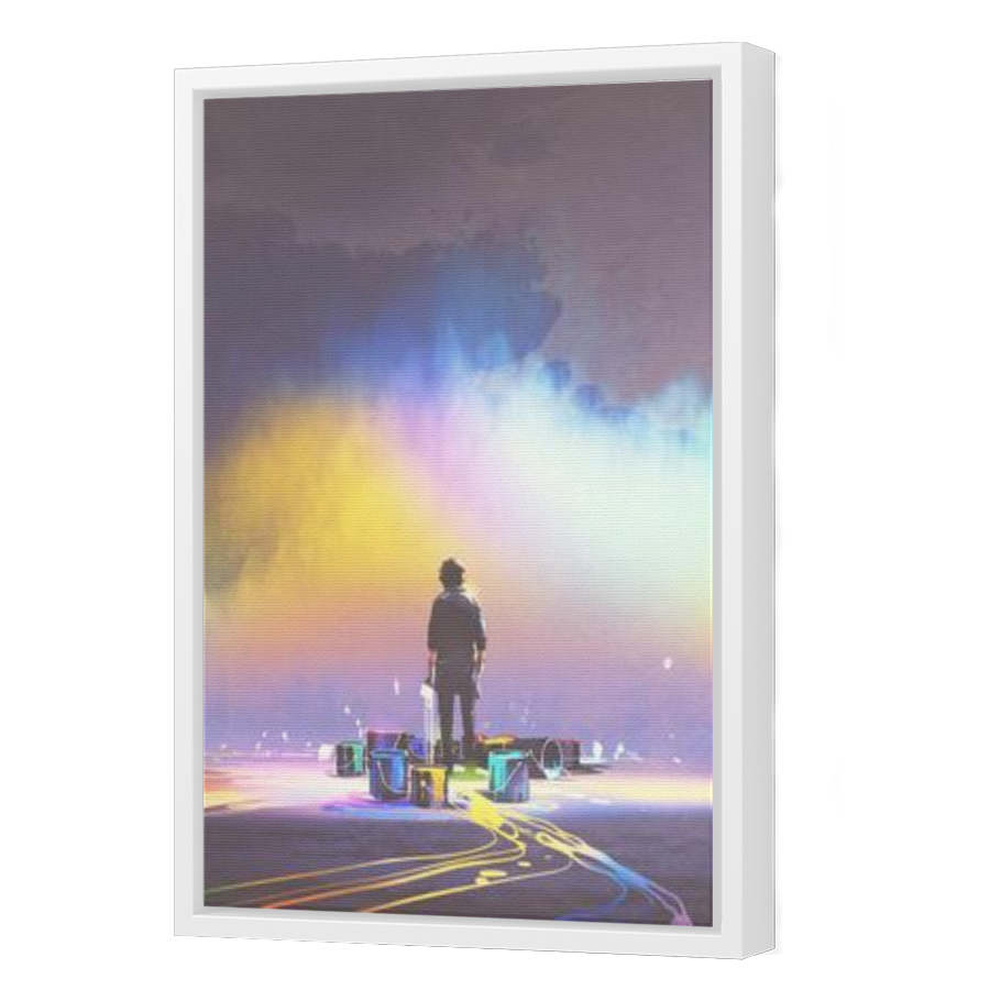 Thumbnail for Canvas - White Floating Frame