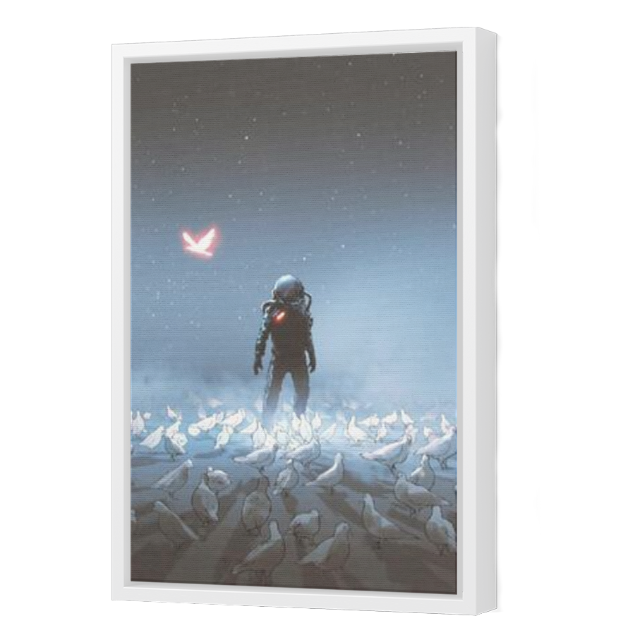 Thumbnail for Canvas - White Floating Frame
