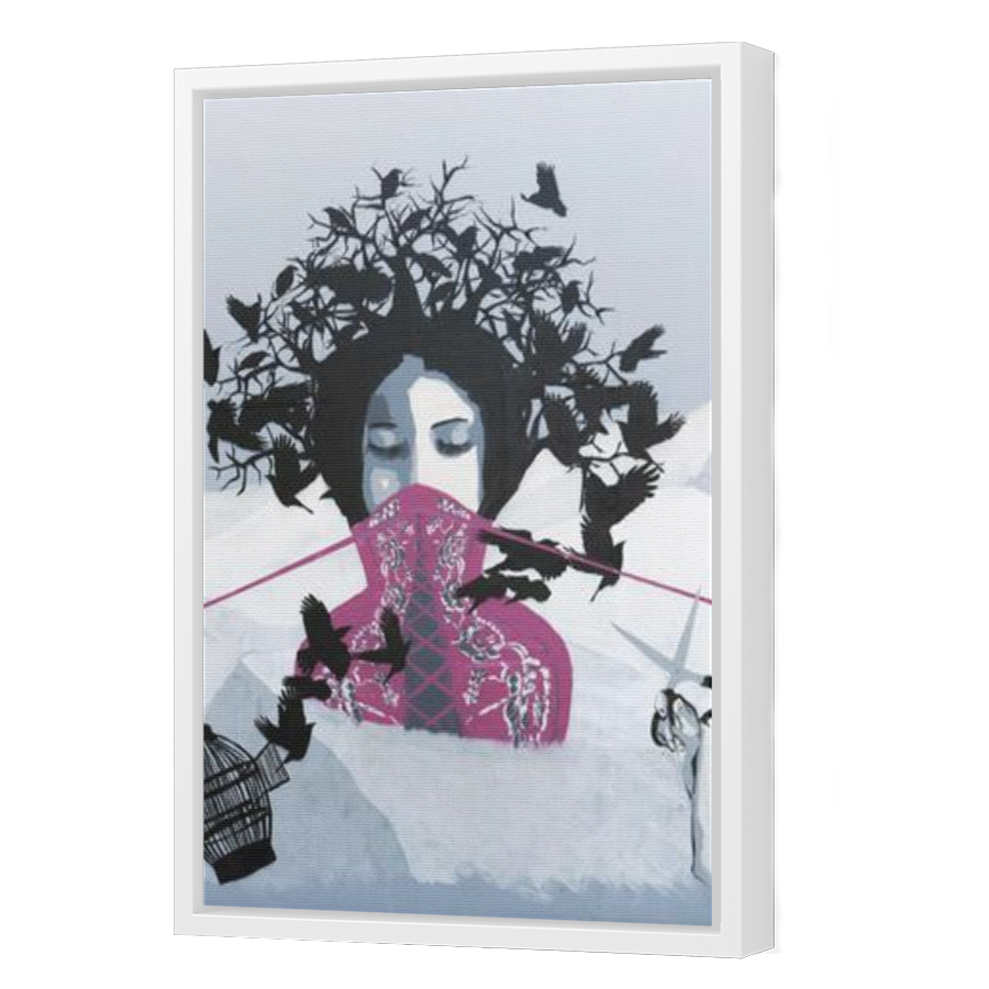 Thumbnail for Canvas - White Floating Frame