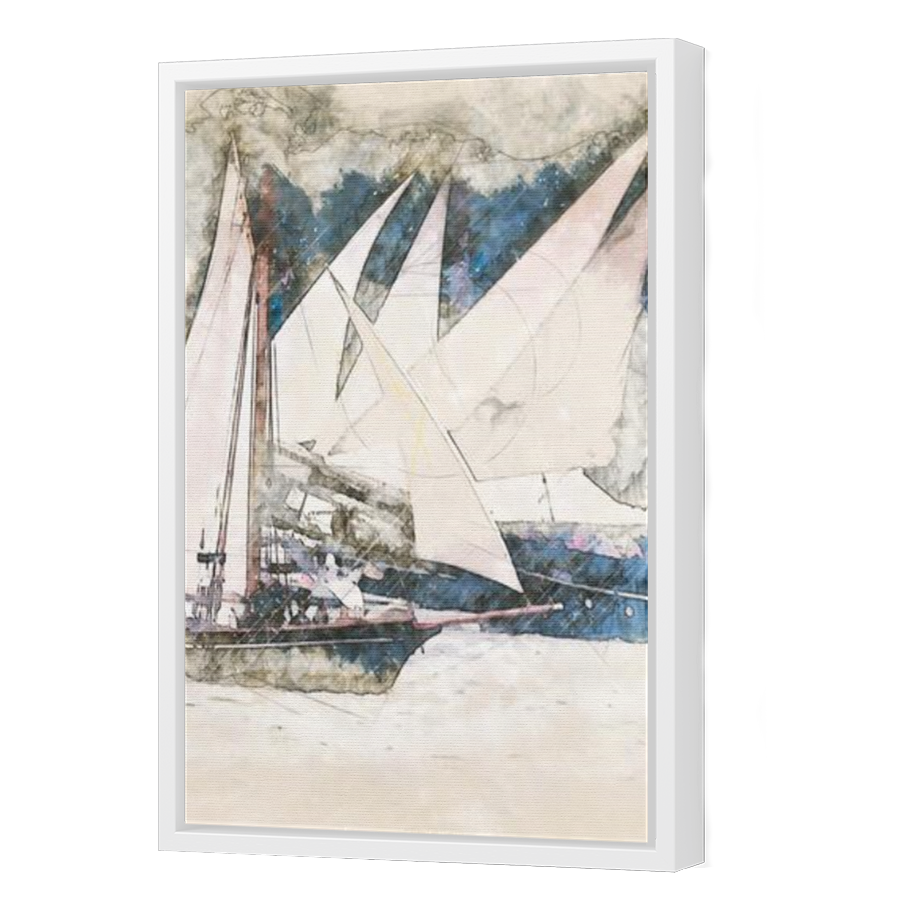 Thumbnail for Canvas - White Floating Frame