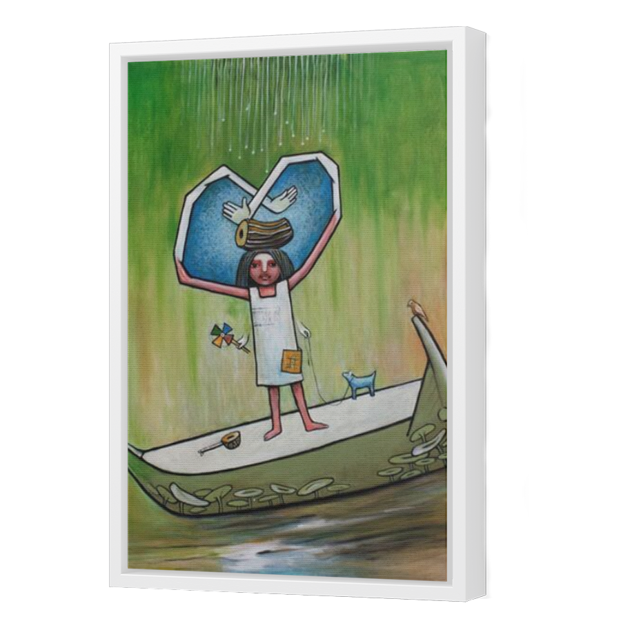 Thumbnail for Canvas - White Floating Frame